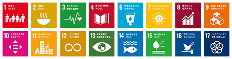 SDGs目標1,2,3,4,6,7,8,9,10,11,12,13,14,15,16,17