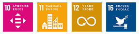 SDGs目標10,11,12,16
