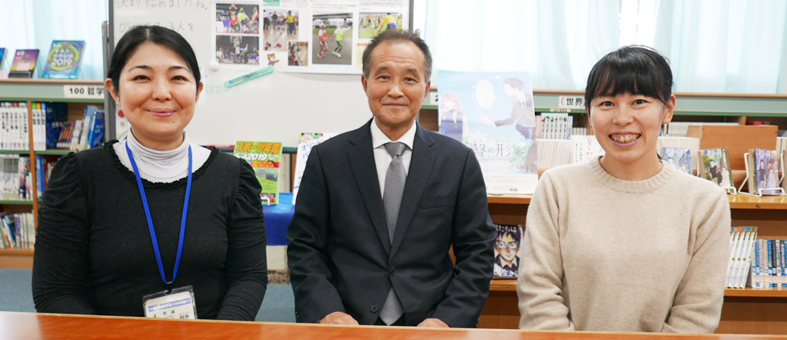 左から大森先生、橋本校長先生、浅野先生の写真