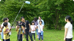 写真：ふくしま県民の森での映像制作（2013年7月）